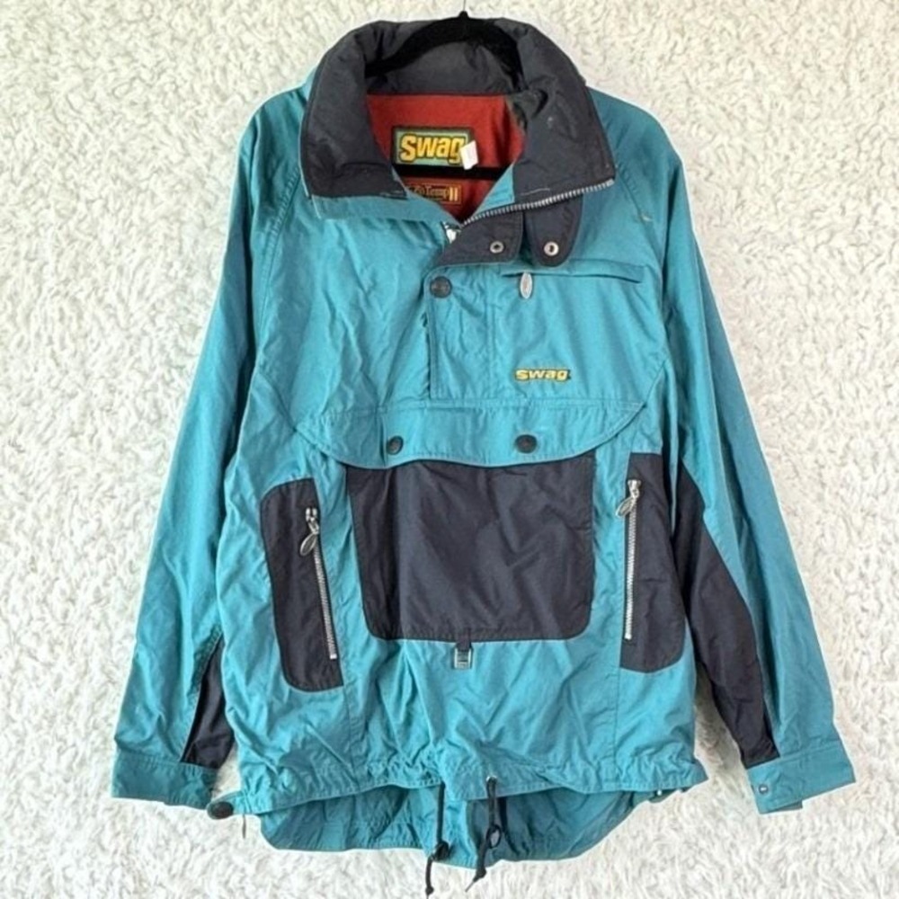 Swag Teal Black EcoTemp Performance Fabric Ski Snowboard Jacket‎ Mens Large
